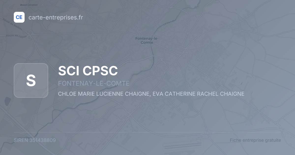 SCI CPSC — 351438809 — fiche entreprise