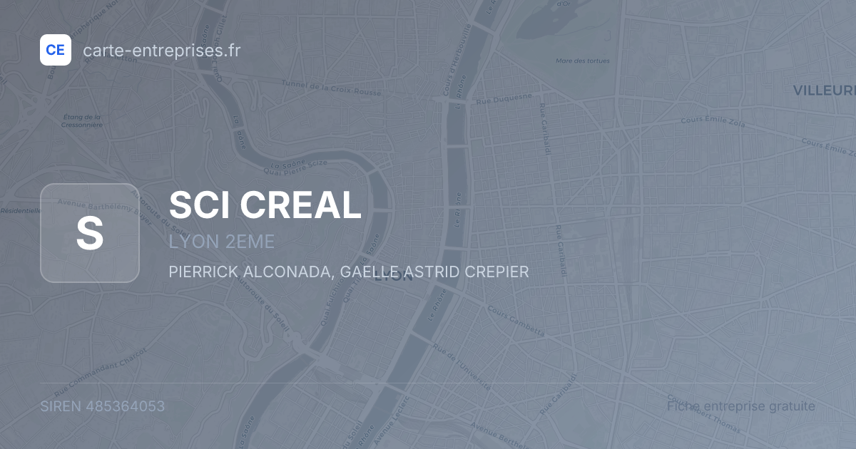 SCI CREAL — 485364053 — fiche entreprise