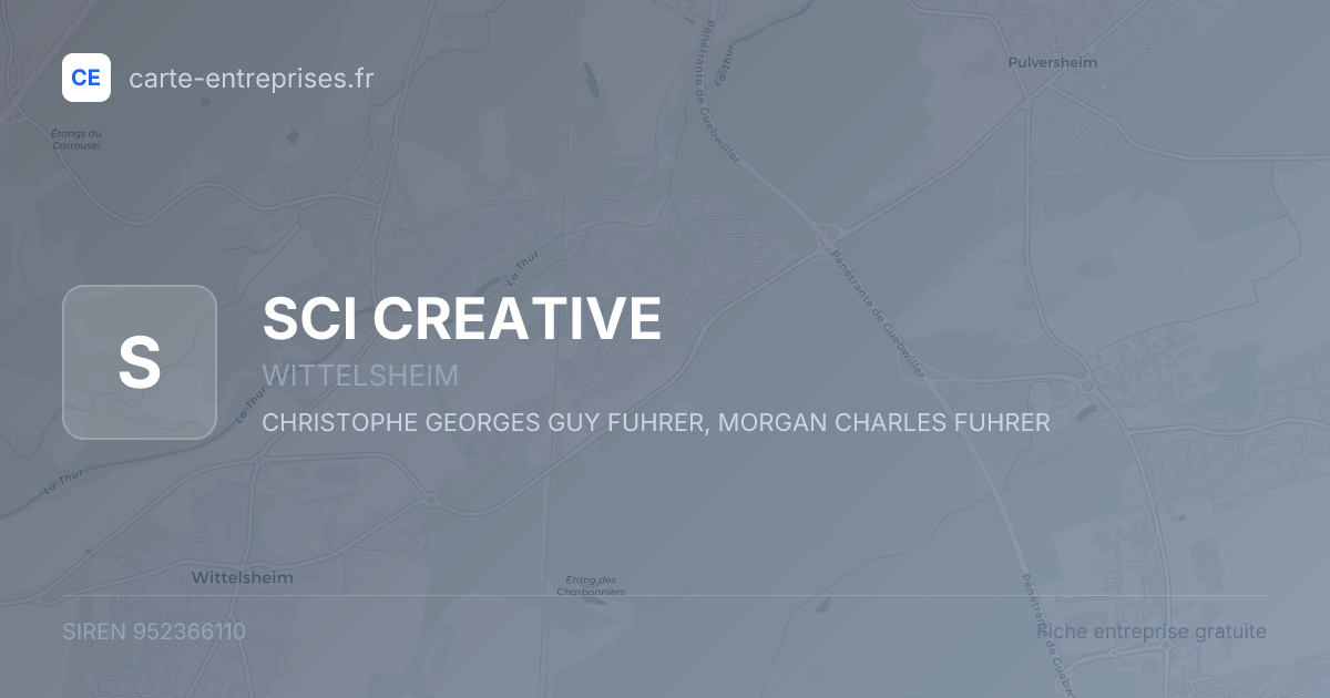 SCI CREATIVE — 952366110 — fiche entreprise