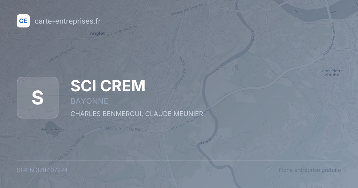 SCI CREM — 378407274 — fiche entreprise