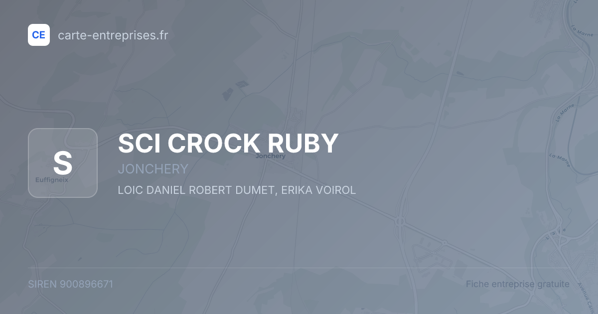 SCI CROCK RUBY — 900896671 — fiche entreprise