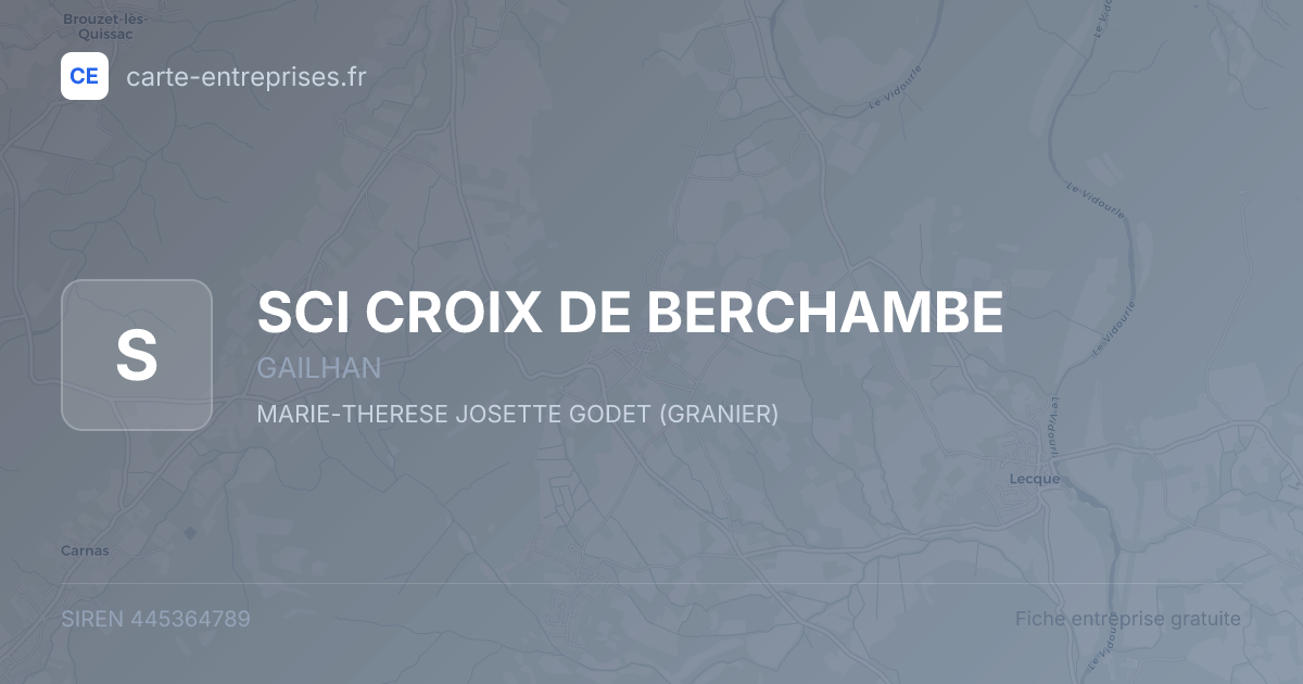 SCI CROIX DE BERCHAMBE — 445364789 — fiche entreprise