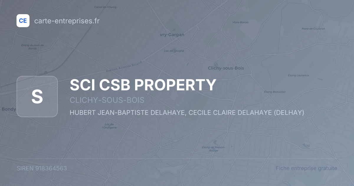 SCI CSB PROPERTY — 918364563 — fiche entreprise
