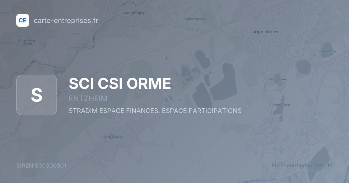 SCI CSI ORME — 830300901 — fiche entreprise