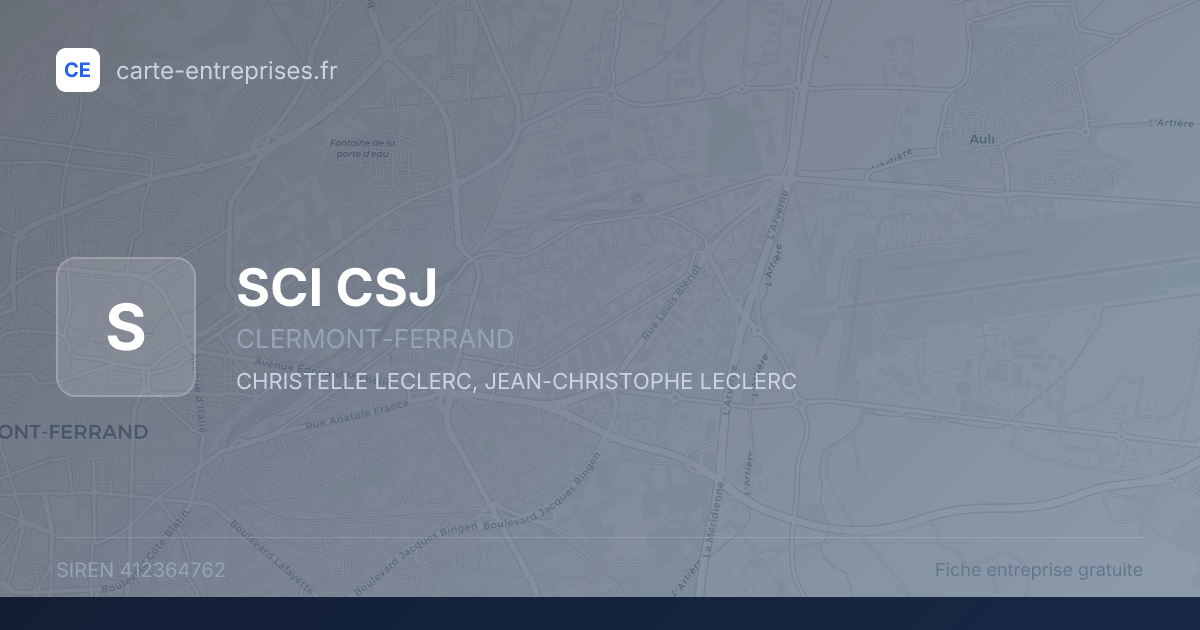 SCI CSJ — 412364762 — fiche entreprise
