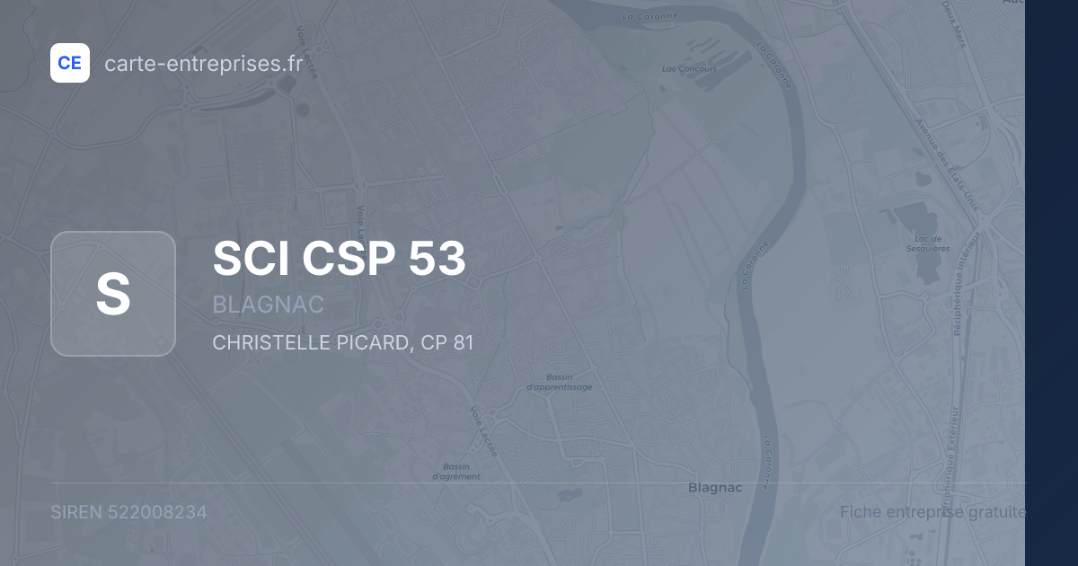 SCI CSP 53 — 522008234 — fiche entreprise