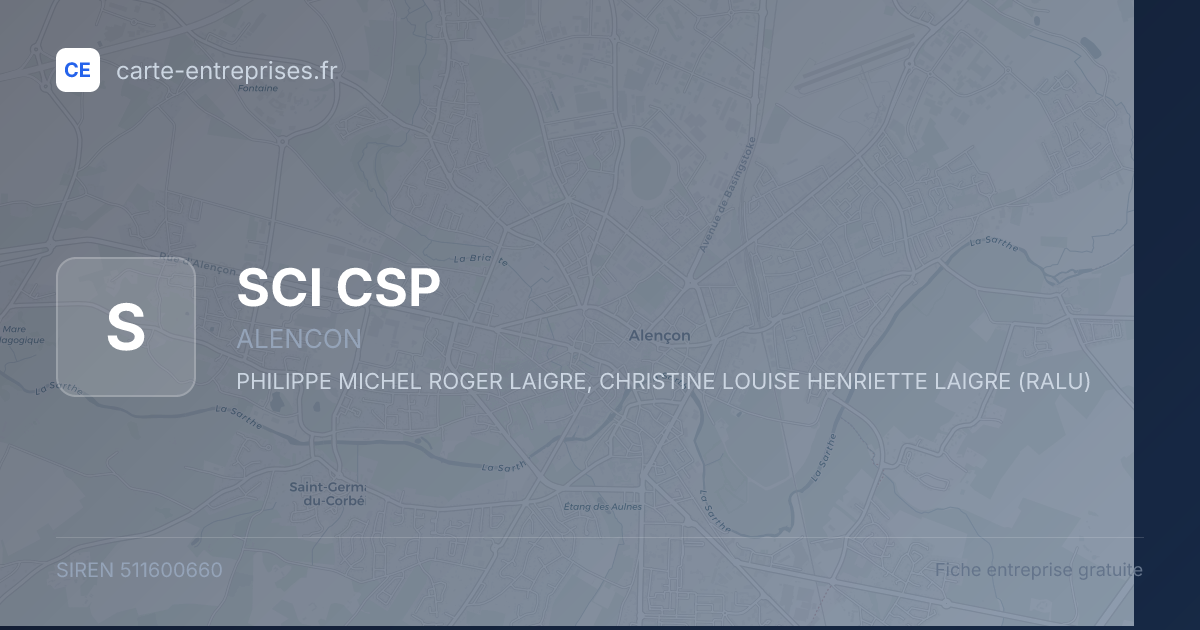 SCI CSP — 511600660 — fiche entreprise