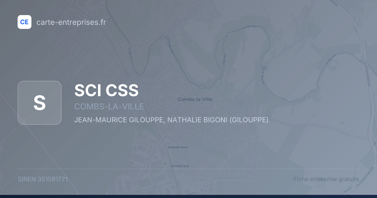 SCI CSS — 351591771 — fiche entreprise