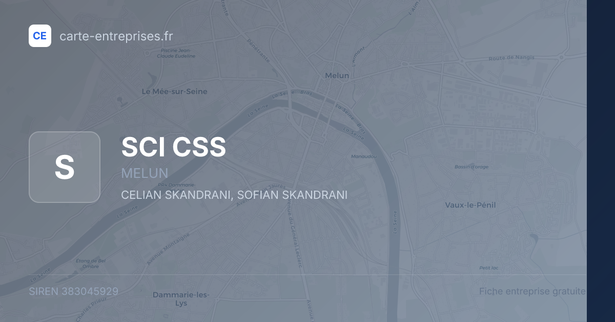 SCI CSS — 383045929 — fiche entreprise