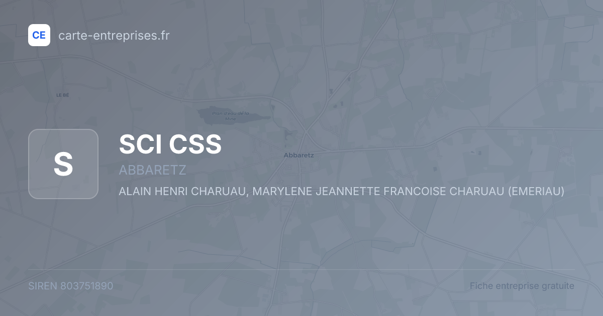 SCI CSS — 803751890 — fiche entreprise