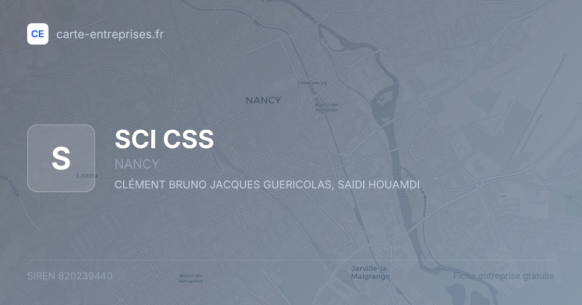 SCI CSS — 820239440 — fiche entreprise