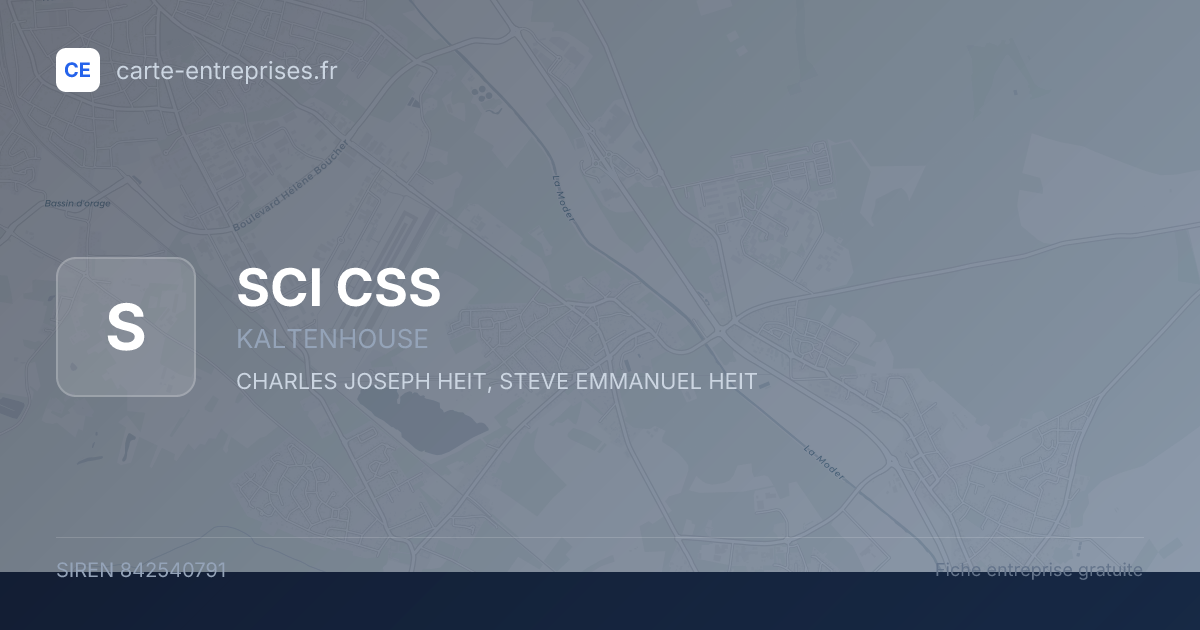 SCI CSS — 842540791 — fiche entreprise