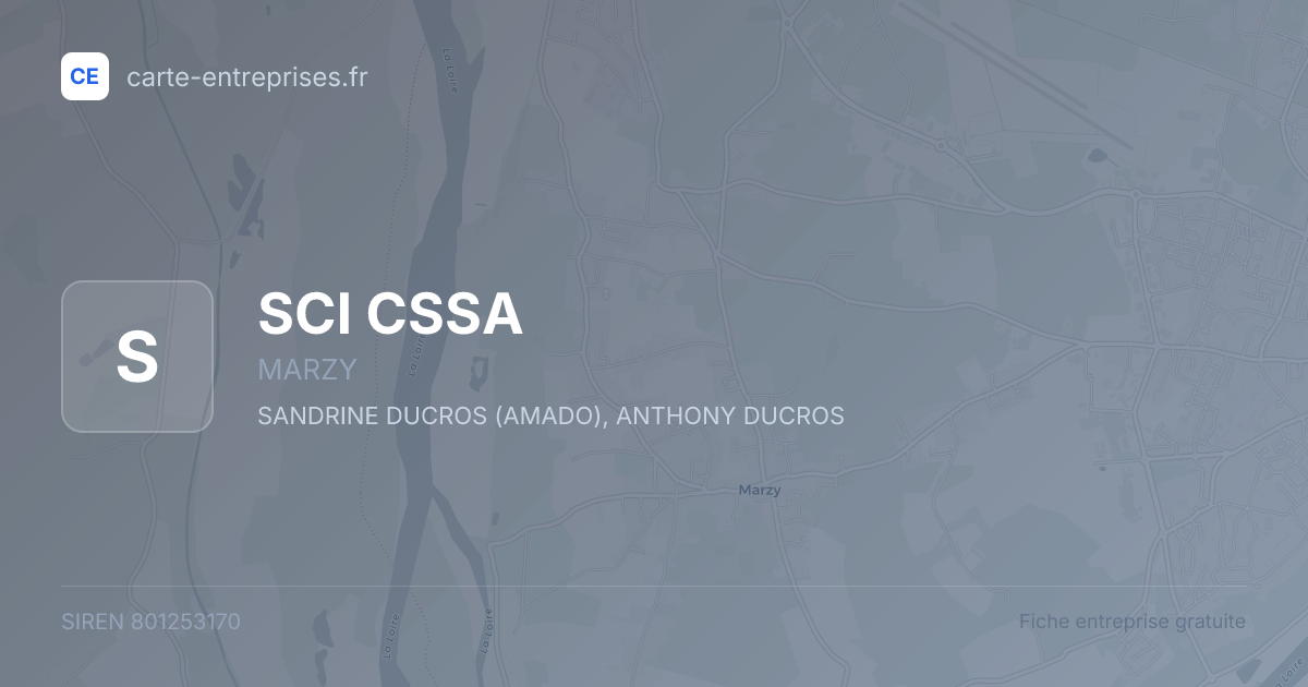 SCI CSSA — 801253170 — fiche entreprise