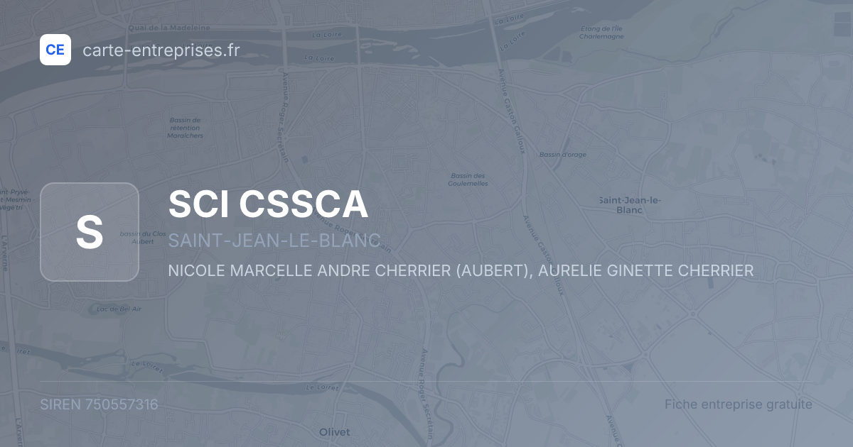 SCI CSSCA — 750557316 — fiche entreprise