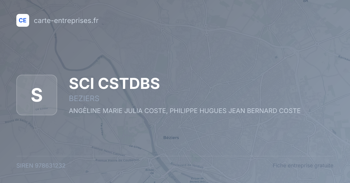SCI CSTDBS — 978631232 — fiche entreprise