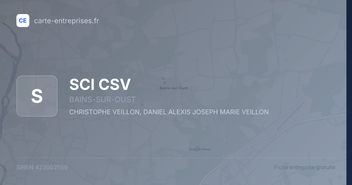 SCI CSV — 423002559 — fiche entreprise