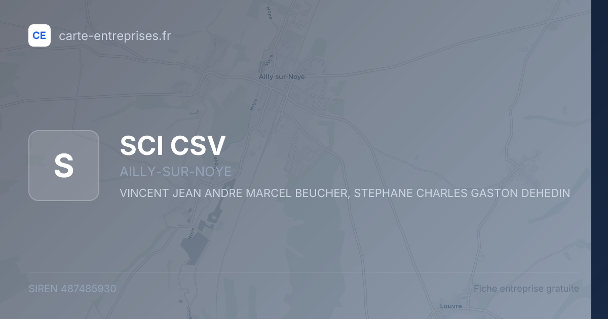SCI CSV — 487485930 — fiche entreprise