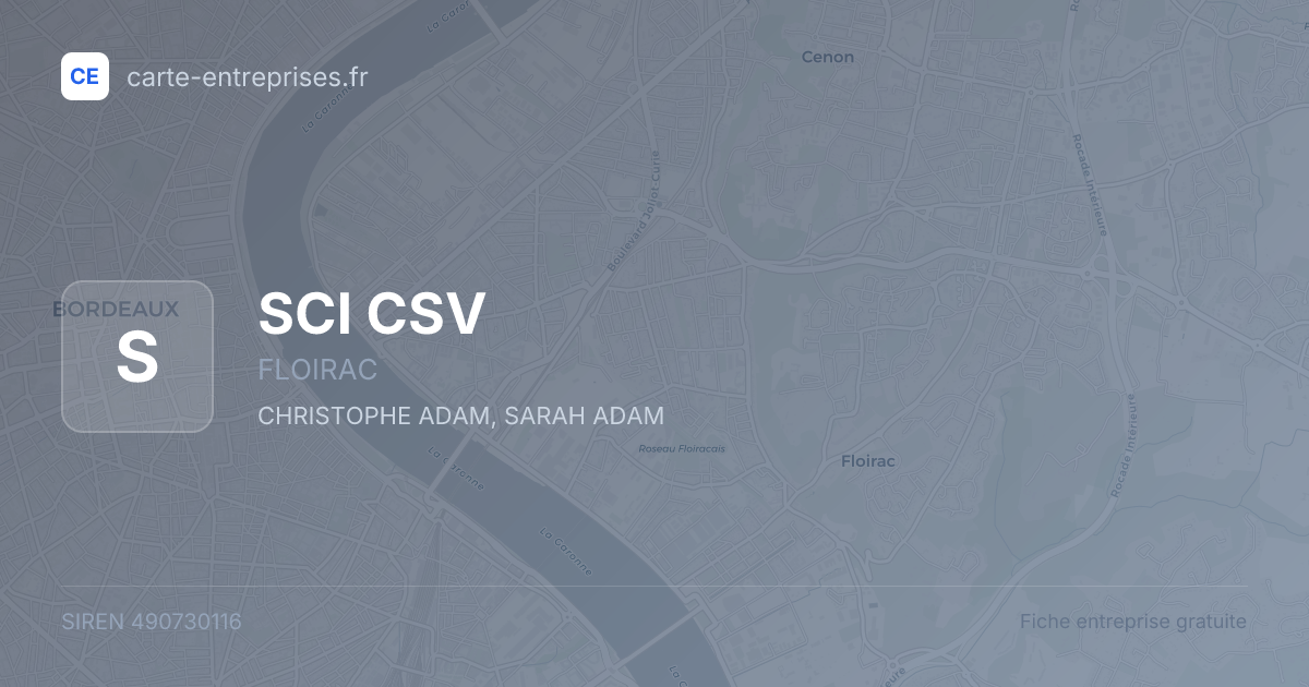 SCI CSV — 490730116 — fiche entreprise