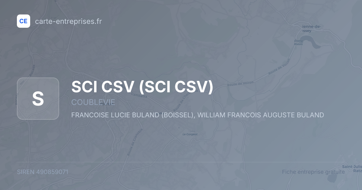 SCI CSV — 490859071 — fiche entreprise