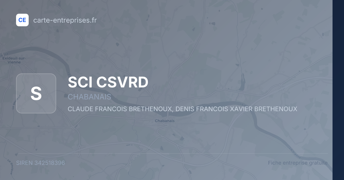SCI CSVRD — 342518396 — fiche entreprise