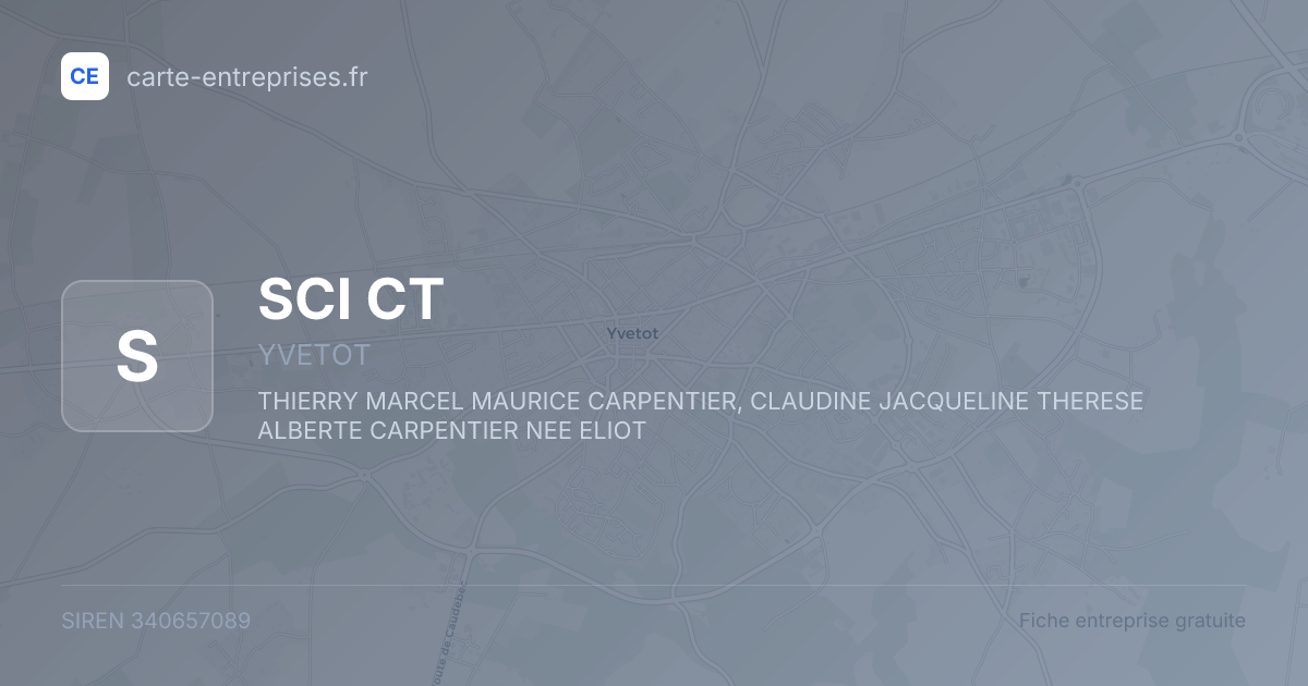 SCI CT — 340657089 — fiche entreprise