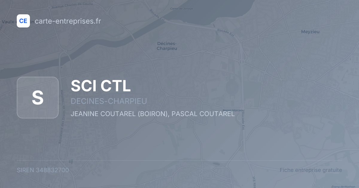 SCI CTL — 348832700 — fiche entreprise
