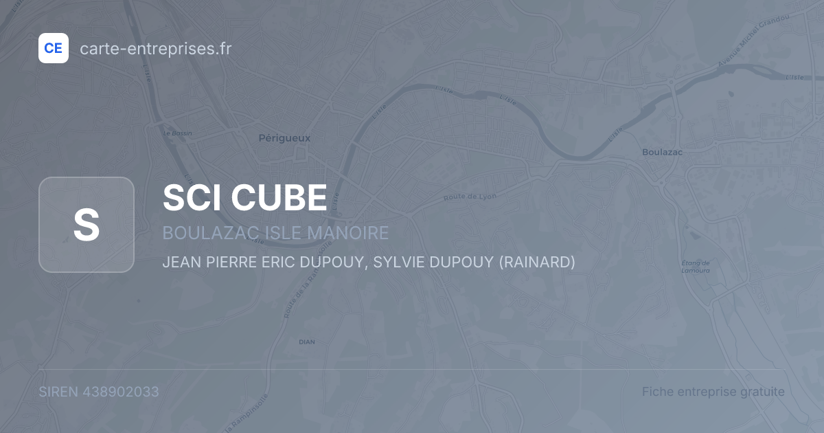 SCI CUBE — 438902033 — fiche entreprise