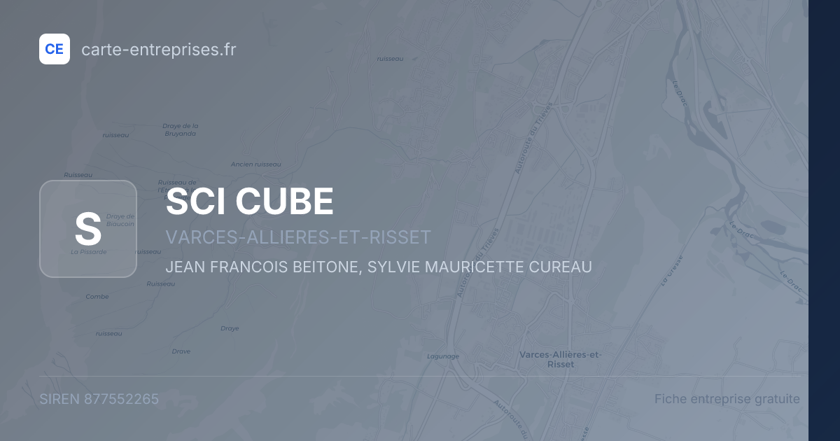 SCI CUBE — 877552265 — fiche entreprise