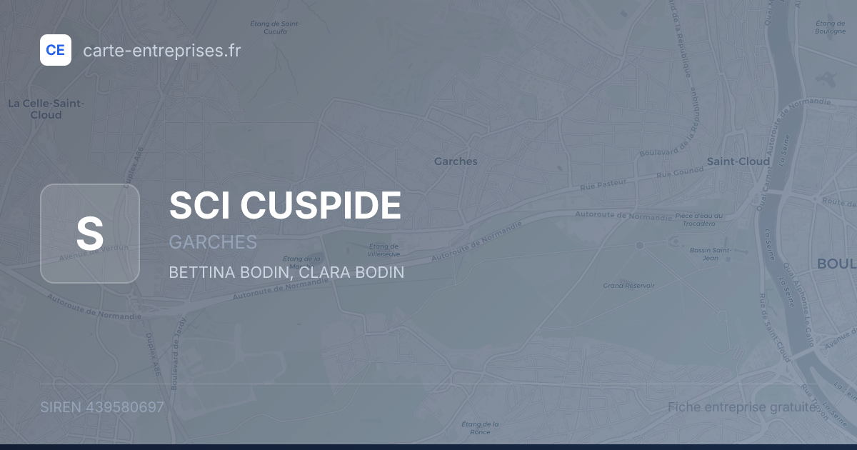 SCI CUSPIDE — 439580697 — fiche entreprise