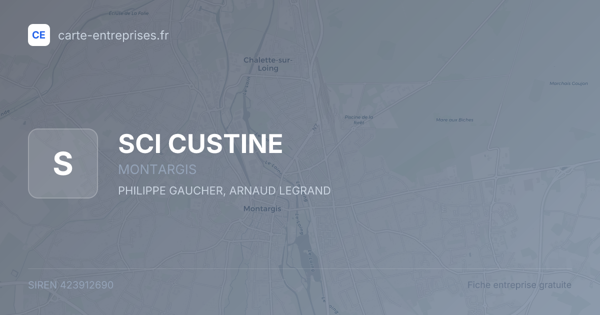 SCI CUSTINE — 423912690 — fiche entreprise