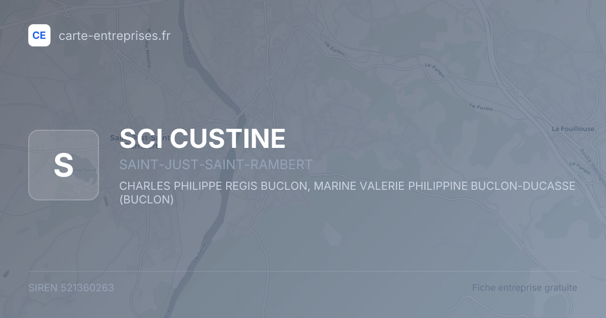 SCI CUSTINE — 521360263 — fiche entreprise