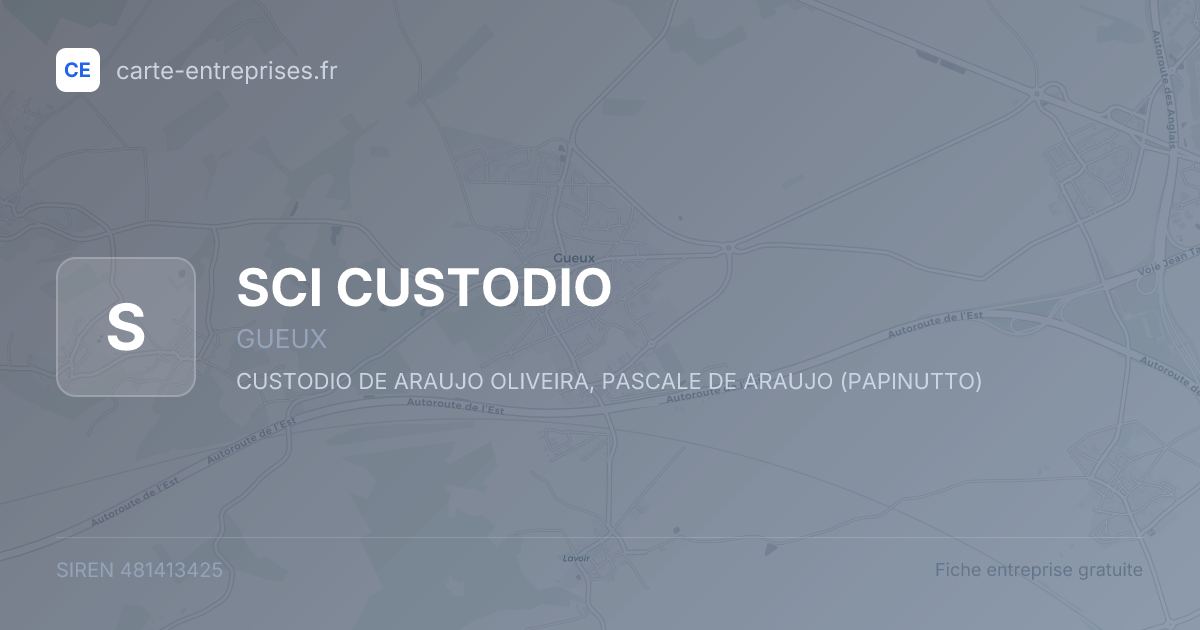 SCI CUSTODIO — 481413425 — fiche entreprise