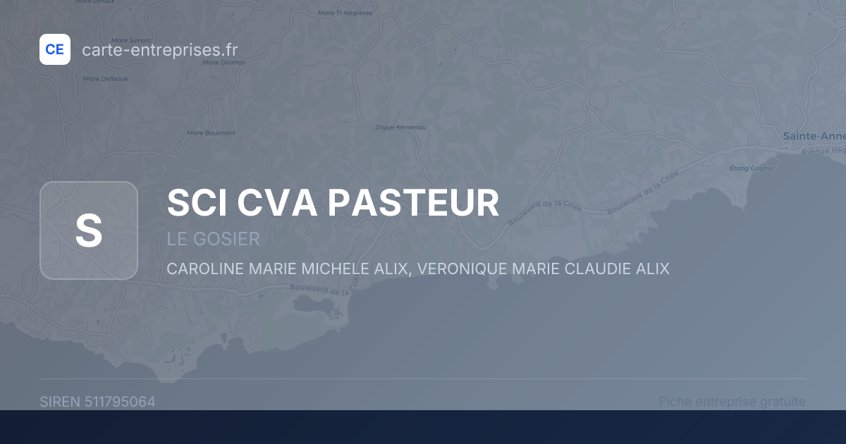 SCI CVA PASTEUR — 511795064 — fiche entreprise