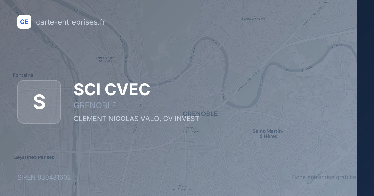 SCI CVEC — 830481602 — fiche entreprise