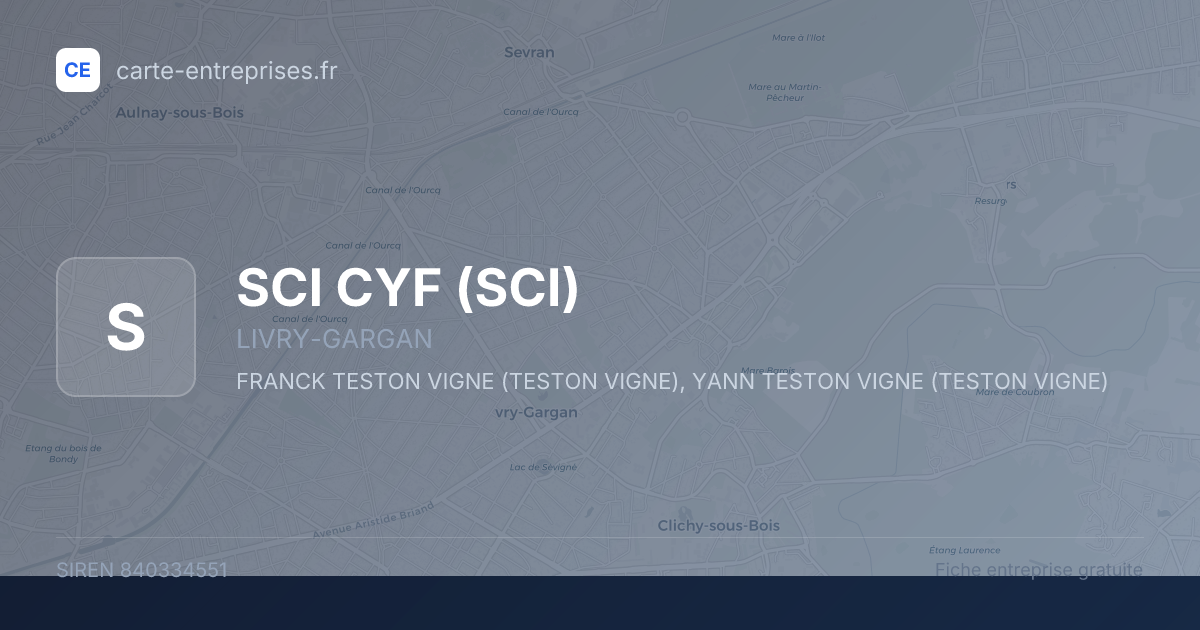 SCI CYF (SCI) — 840334551 — fiche entreprise