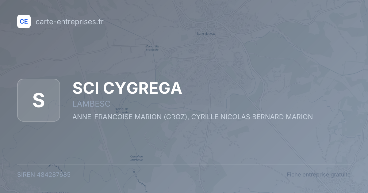 SCI CYGREGA — 484287685 — fiche entreprise