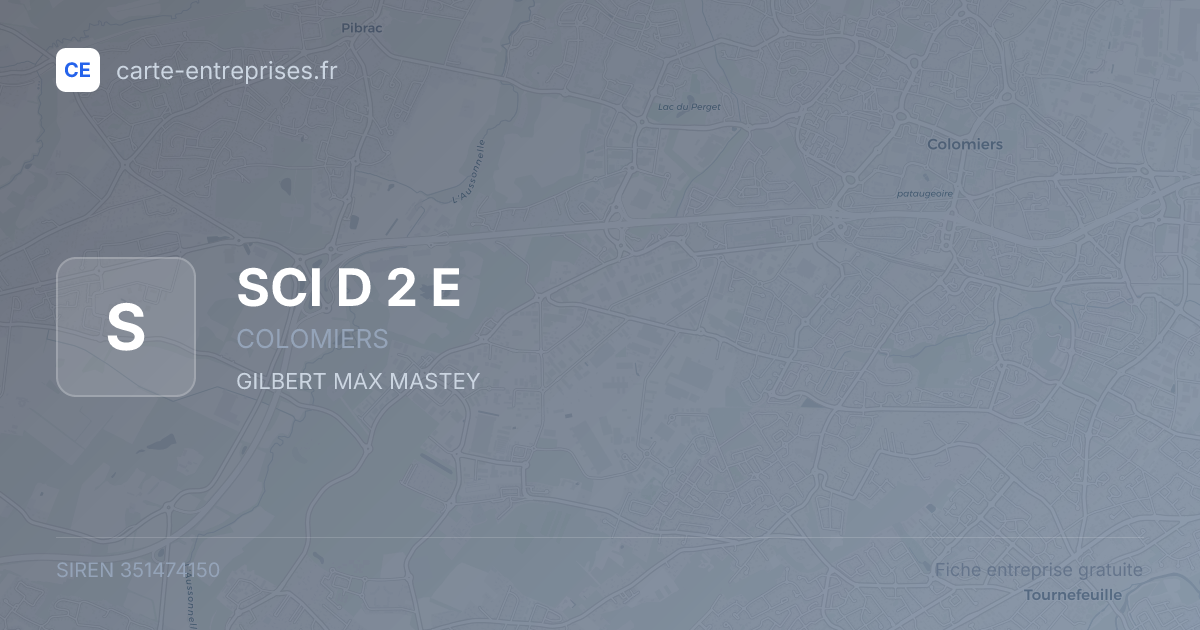 SCI D 2 E — 351474150 — fiche entreprise