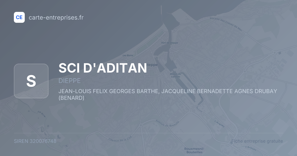 SCI D'ADITAN — 320076748 — fiche entreprise