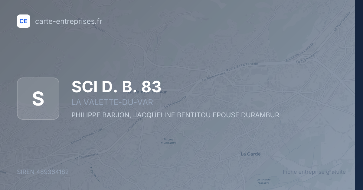 SCI D. B. 83 — 489364182 — fiche entreprise