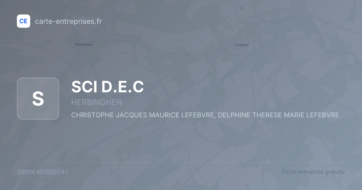 SCI D.E.C — 451895247 — fiche entreprise