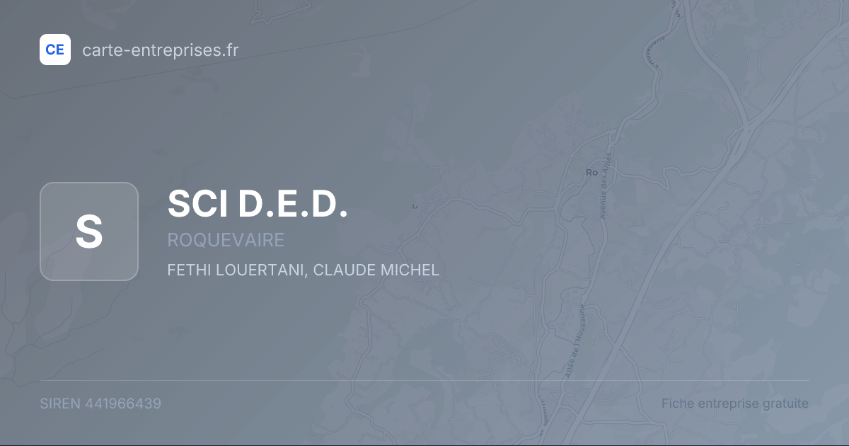 SCI D.E.D. — 441966439 — fiche entreprise