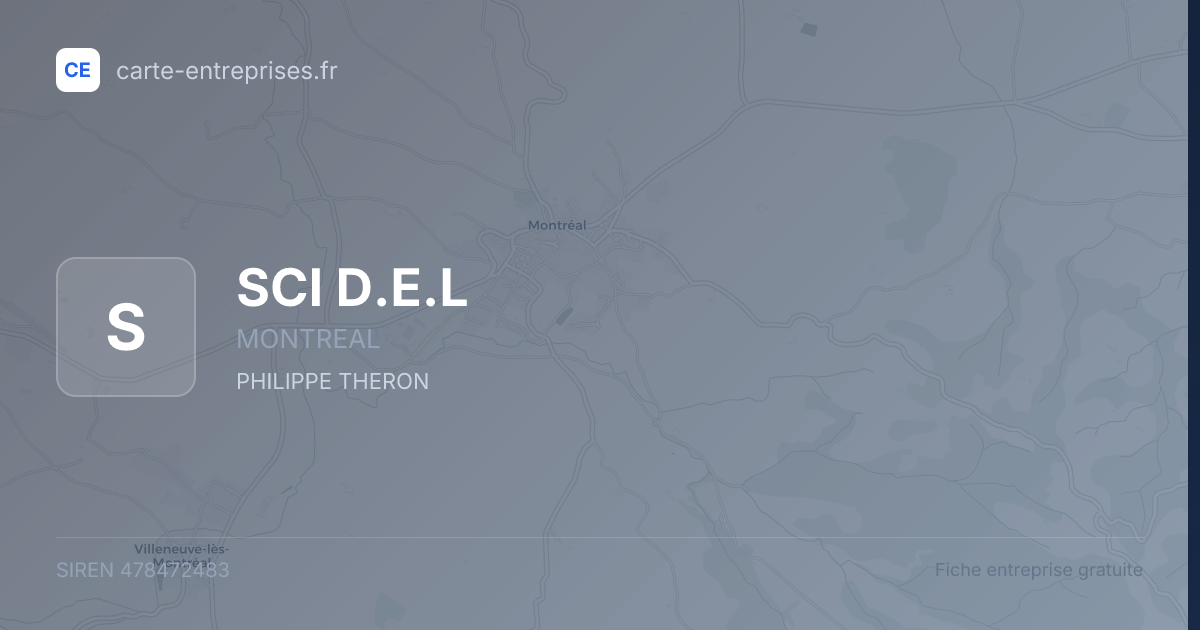 SCI D.E.L — 478472483 — fiche entreprise