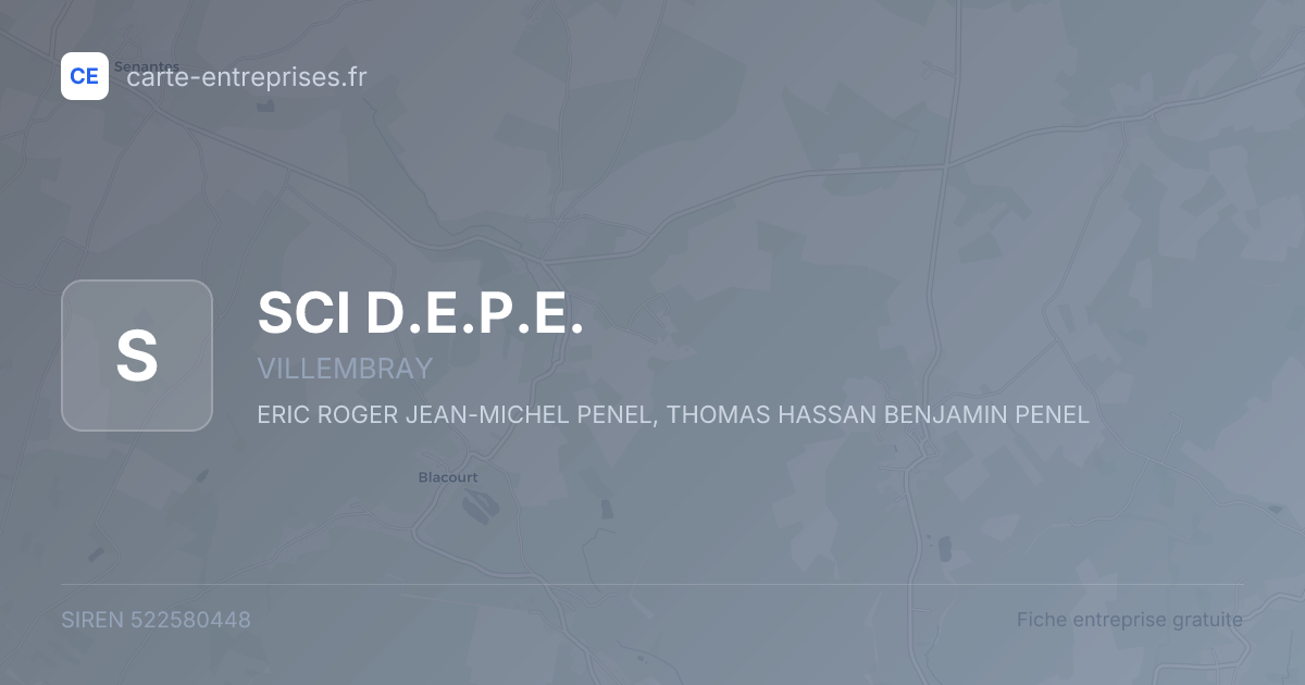 SCI D.E.P.E. — 522580448 — fiche entreprise