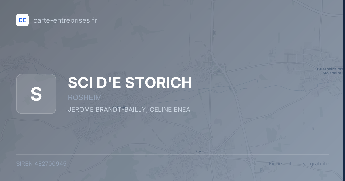 SCI D'E STORICH — 482700945 — fiche entreprise