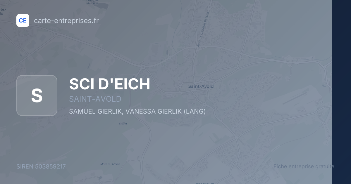SCI D'EICH — 503859217 — fiche entreprise