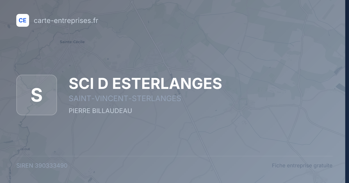 SCI D ESTERLANGES — 390333490 — fiche entreprise