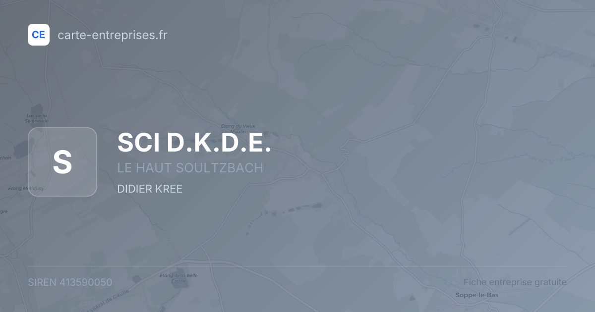 SCI  D.K.D.E. — 413590050 — fiche entreprise