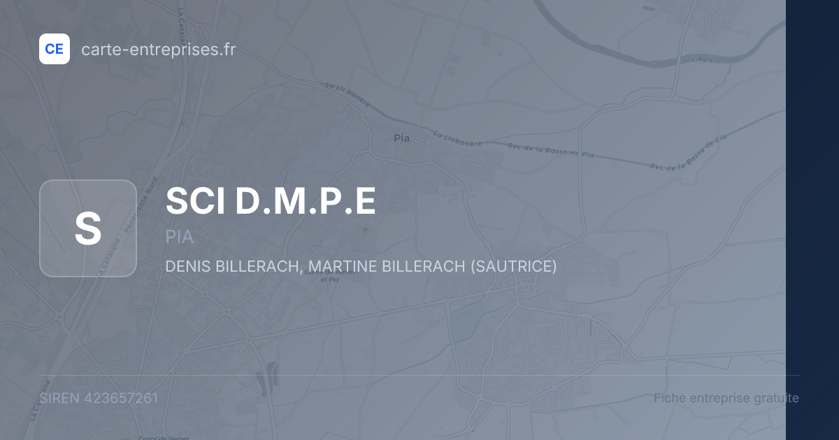 SCI D.M.P.E — 423657261 — fiche entreprise