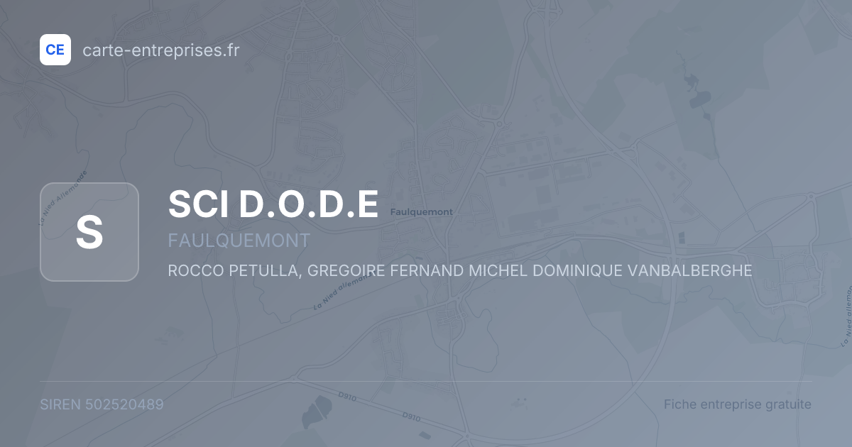 SCI D.O.D.E — 502520489 — fiche entreprise