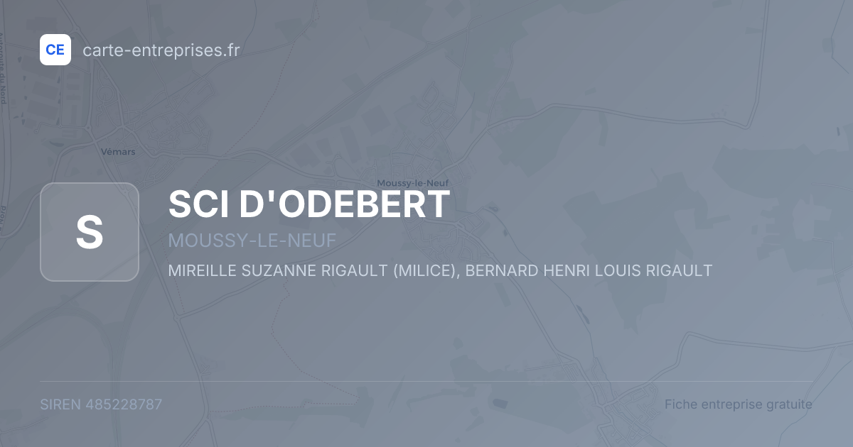 SCI D'ODEBERT — 485228787 — fiche entreprise